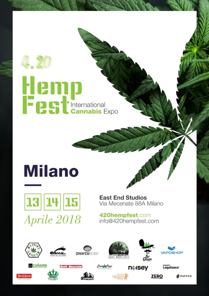 4.20 HEMP FEST 2018 a Milano dal 13 al 15 aprile